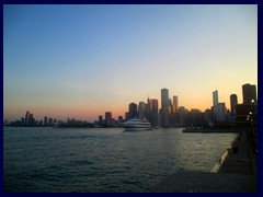 Chicago at sunset - Navy Pier 03  - Downtown skyline